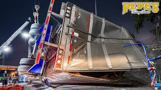 Speeding Trailer with 50,000lb of Melons Rolls Over & Rips Open