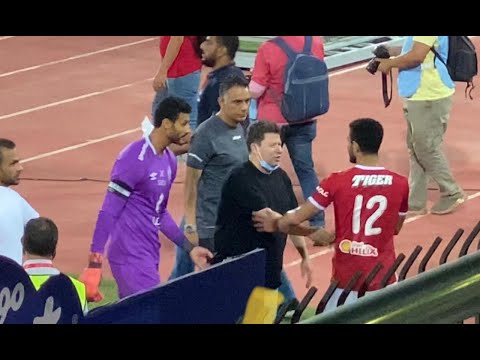 الشناوي يداعب رضا عبدالعال عقبة هزيمة طنطا من الأهلي