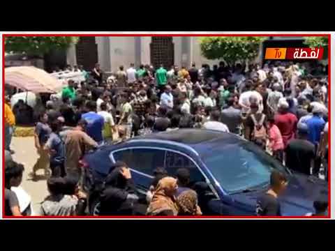 صلاة جنازة المطرب الشعبي أحمد عامر