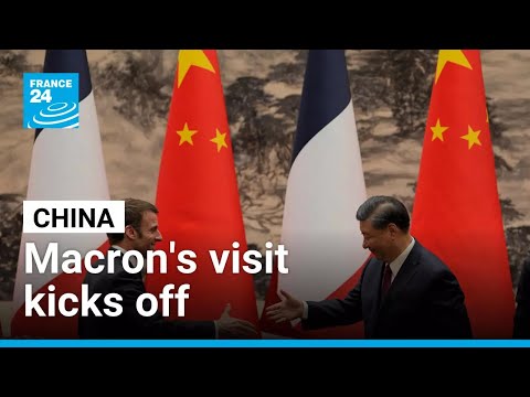 YouTube video thumbnail: France's Macron Visits China for Talks With Xi Jinping