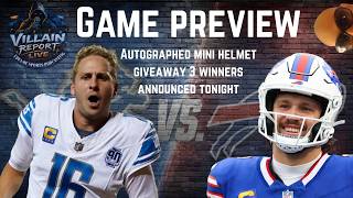 Lions vs. Bills Game Preview + 3 Autographed Mini Helmet Winners! | Villain Report Live