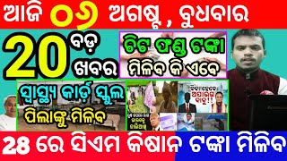 today's morning news odisha/6 august 2025/subhadra yojana online apply process/odisha news today
