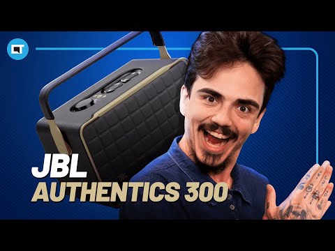 ALEXA junto com GOOGLE ASSISTENTE: JBL Authentics 300 (uma caixa de som com Wi-Fi e Bluetooth)