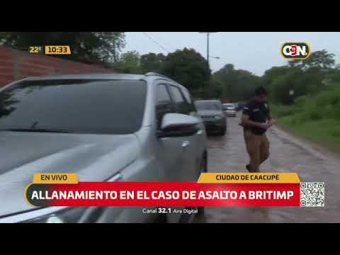 Allanamientos en Caacupé tras intento de asalto a Britimp