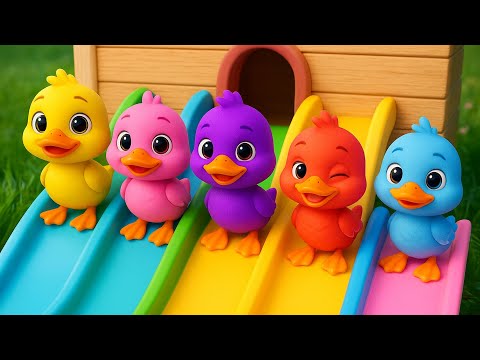 Five Little Ducks + Wheels On The Bus 🚌 Colors For Kids - Kids Songs & Nursery Rhymes