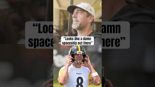 Rodgers still doesn’t like his helmet 😭