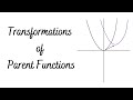 Exploring Transformations of Parent Functions