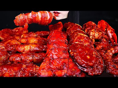 ASMR SPICY SEAFOOD, 해물찜 먹방, SPICY MUSHROOM, 버섯 먹방, CARB, 꽃게, 낙지, OCTOPUS, 랍스터, LOBSTER, 새우 먹방MUKBANG