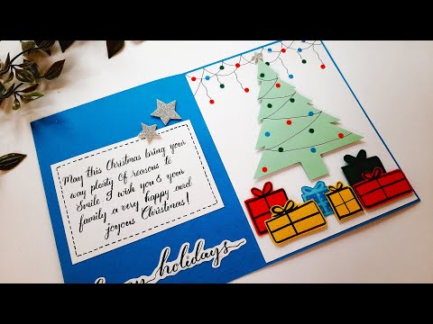 DIY Christmas Greeting Card Idea | Handmade Christmas Card Making Ideas | Tutorial