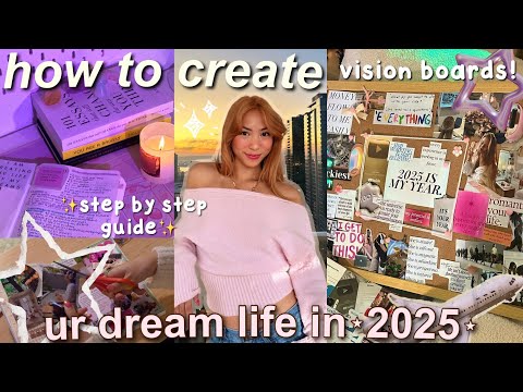 how to LIVE UR DREAM LIFE in 2025:✨vision boards,  setting goals, intense rebranding & prep