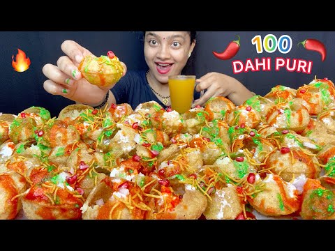 100😱 DAHI PURI CHALLENGE 🔥 MUKBANG ASMR, BIG BITES, EATING VIDEOS, FOOD SHOW, FOODIES