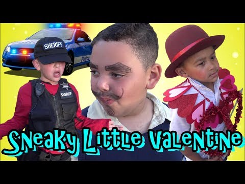 COPS TAKE IN SNEAKY VALENTINE - KIDS CAN'T GET HIM - POLICE RESPOND