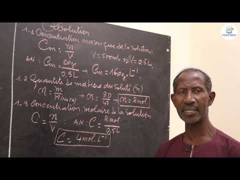 Exercices - Troisième - PC: Chimie / Les solutions aqueuses  / M. Ndiaye