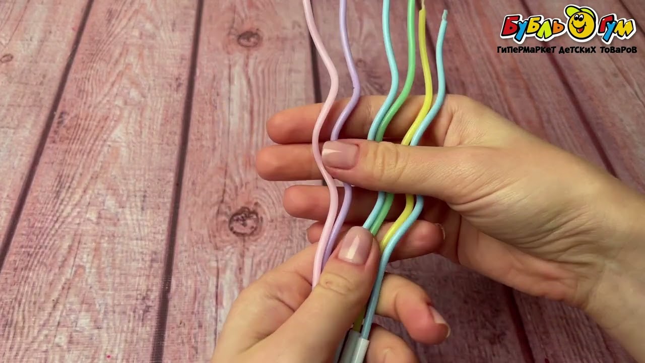 Свечи спираль Макарунс 13см 6шт - видео