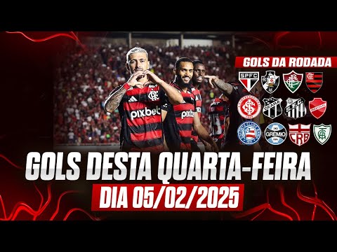 ⚽️ TODOS OS GOLS DESTA QUARTA 05/02/2025 GOLS DOS ESTADUAIS, GOLS DE HOJE, GOLS DO DIA (COMPLETO)