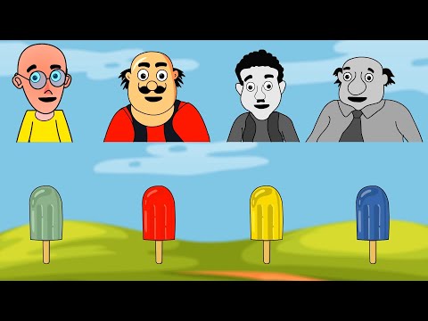 MOTU PATLU Wrong Heads with Ice Cream | Learn Colors with Motu Patlu in Hindi Cartoon