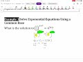 Solving Exponential Equations and Logarithms