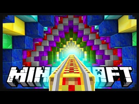 Riding an OPTICAL ILLUSION Roller-coaster in Minecraft
