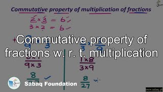 Commutative property of fractions w. r. t. multiplication