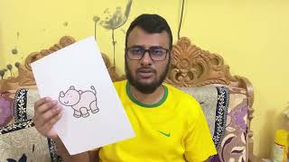 Let's complete the drawing of a rhinoceros together.