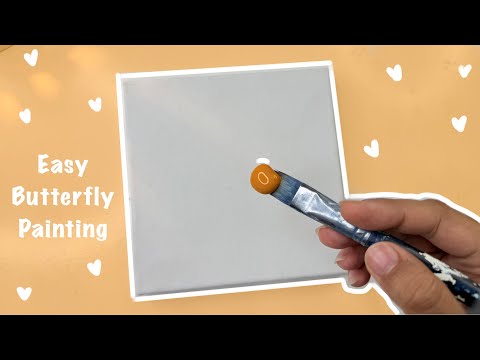 Easy Butterfly painting / acrylic painting tutorial for beginners/ step by step tutorial