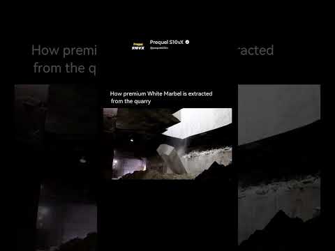 Premium white marbel extracting from Quarry