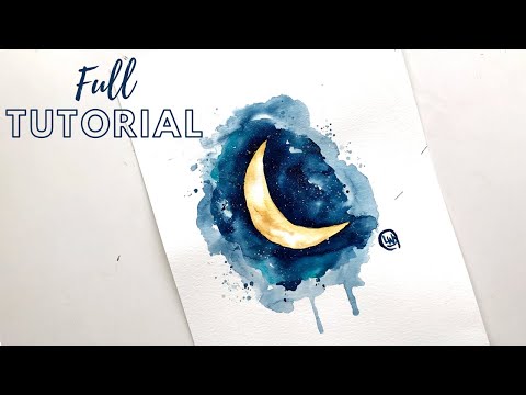 Moon Painting Tutorial For Beginners - Beginner...