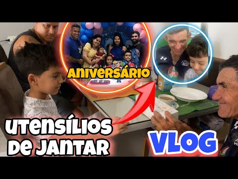 COMPREI UM CONJUNTO DE JANTAR LINDO + FOMOS A UM ANIVERSÁRIO + VOVÔ VEIO ME VISITAR