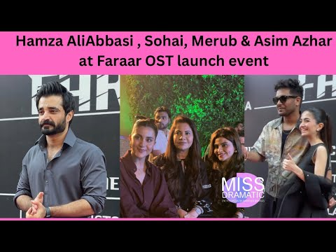 Hamza Ali Abbasi, Sohai , Merub & Asim Azhar  at Faraar OST Launch Event #hamzaaliabbasi #asimazhar