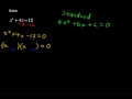 Solving Quadratic Equations by Factoring
