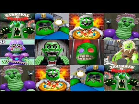 New ZOMBIE Speed Runs in all PlatinumFalls Scary Obby Games, Barry Prison, Papa, Siren Cop, Mr Funny