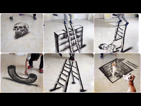 Mesmerizing 3D Floor Art Creation: Painting Process of Some of My Works