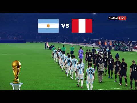 ARGENTINA vs PERU | FIFA World Cup 2026™ Qualifiers | Full Match | Realistic PES Gameplay