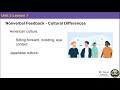 Understanding Verbal and Nonverbal Feedback
