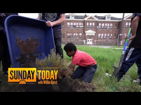 YouTube video thumbnail: Kids Plant California’s Famous Sequoia Trees in Detroit