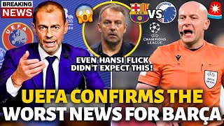 🚨URGENT! UEFA HAS JUST CONFIRMED THE WORST NEWS FOR BARCELONA! IT CAN'T BE! BARCELONA NEWS TODAY!