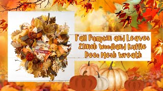 21in Woodland Ruffle Fall Wreath |Crafting with Hard Working Mom