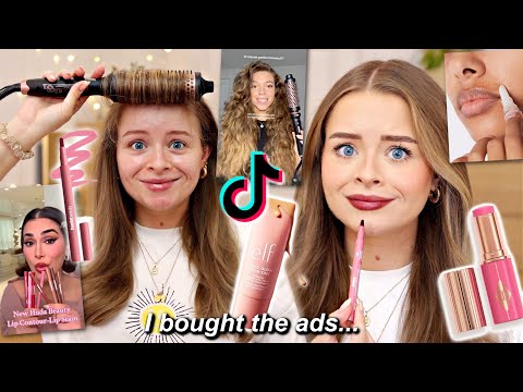I bought the TIKTOK Ads... Huda Lip Stains, e.l.f. Skin tint, CT Blush stick, Wavytalk Hair, Wax pen