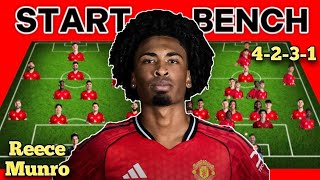 REECE MUNRO ✅ MANCHESTER UNITED START AND BENCH 2026/27 SEASON