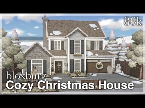 Bloxburg - Cozy Christmas House Speedbuild ❄️🐻‍❄️ (exterior)