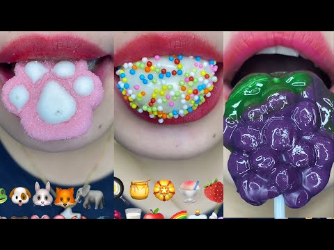 asmr MINUTES EMOJI FOOD CHALLENGE DESSERT MUKBANG COLLECTION 30분 이모지 먹방 챌린지 모음집 eating sounds