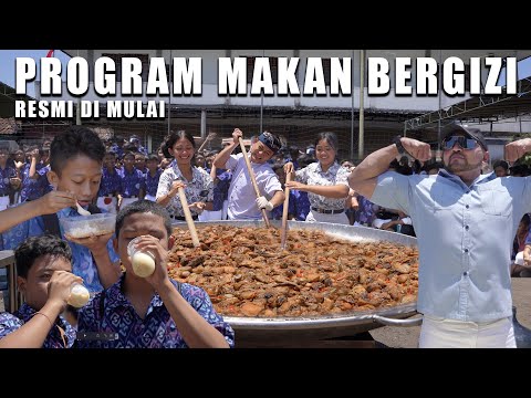 MASAK BESAR BERGIZI UNTUK ANAK SEKOLAH! RIBUAN BOCAH RIANG BERSAMA.