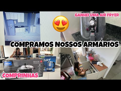 COMPRAMOS ARMÁRIOS PLANEJADOS PRA COZINHA, ORGANIZANDO TUDO PRA MONTAGEM, COMPRINHAS e MUITO MAIS 🤍