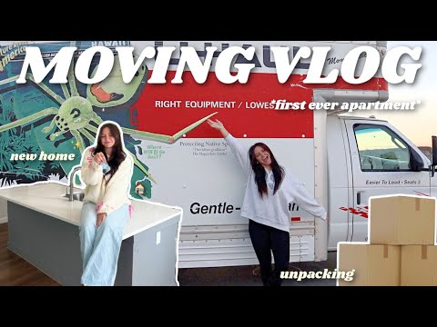 MOVE IN VLOG 🏠✨ moving into my first ever apartment, unpacking, living alone, organizing