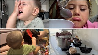 AKİF ARTIK YÜRÜYOR 🚶 | SAÇLARINDAKİ KONAKLARI TEMİZLEDİM | AİLECEK OYUN SAATİMİZ | TÜM GÜN EVDE VLOG