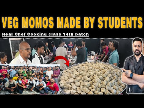 VEG MOMOS बनाये आज पहली बार 14th Batch के Students ने 😋 veg mmos recipe | cooking class