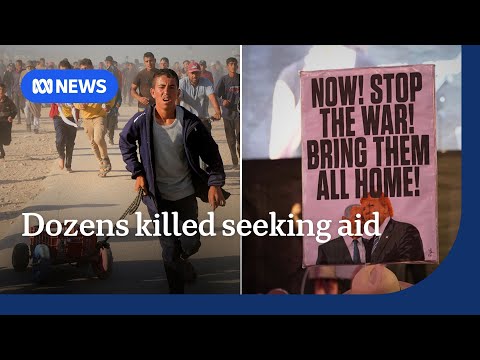 YouTube video thumbnail: Thousands of Israelis Call for Deal, While Dozens of Palestinians Killed Accessing Aid
