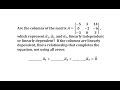 Linear Independence and Matrix Solutions