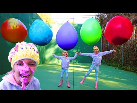Slime con globos gigantes de colores Mystery balloon Las Ratitas