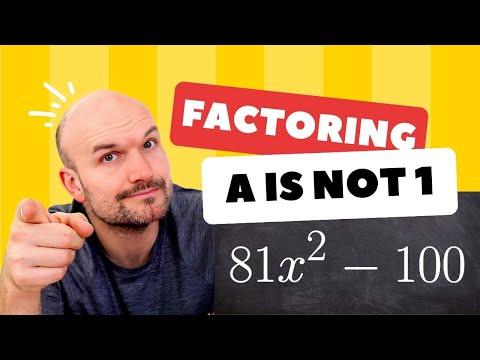 Factoring Quadratics when a is not 1 ( Let's Learn Factoring)